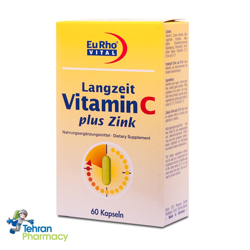 ویتامینC و زینک یوروویتال 5 میلی گرم - EuRho VITAL VitaminC plus Zinc 